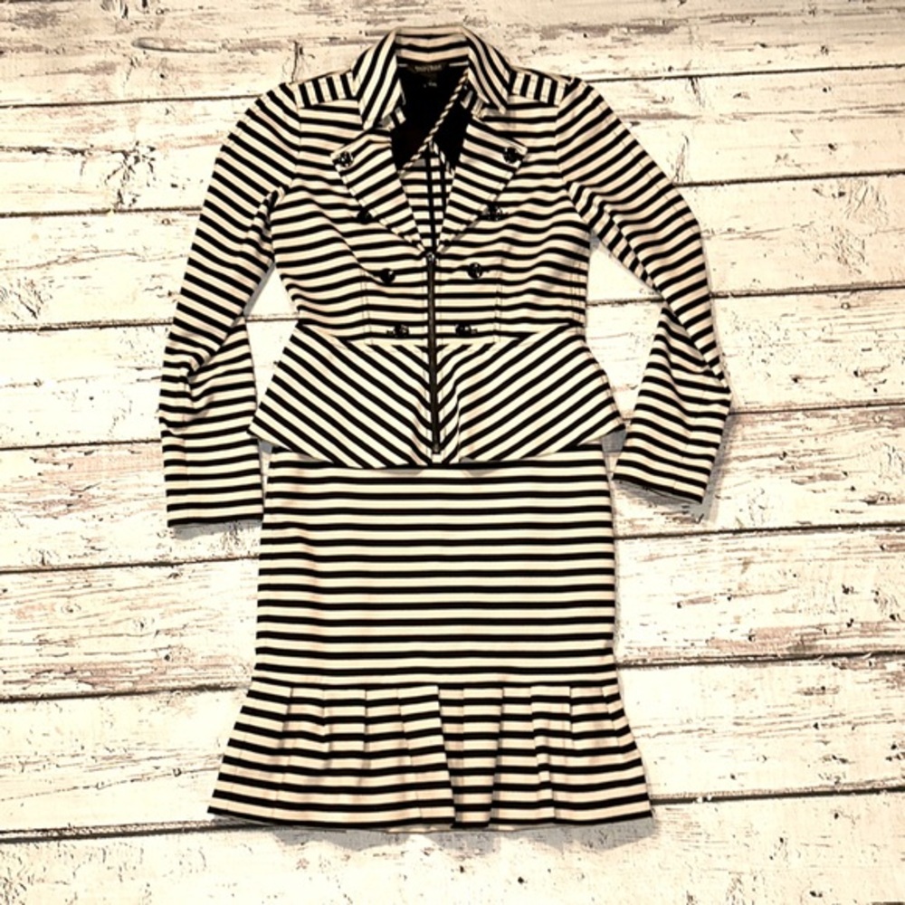 White House, Black market skirt Blaeser suits peplum set.